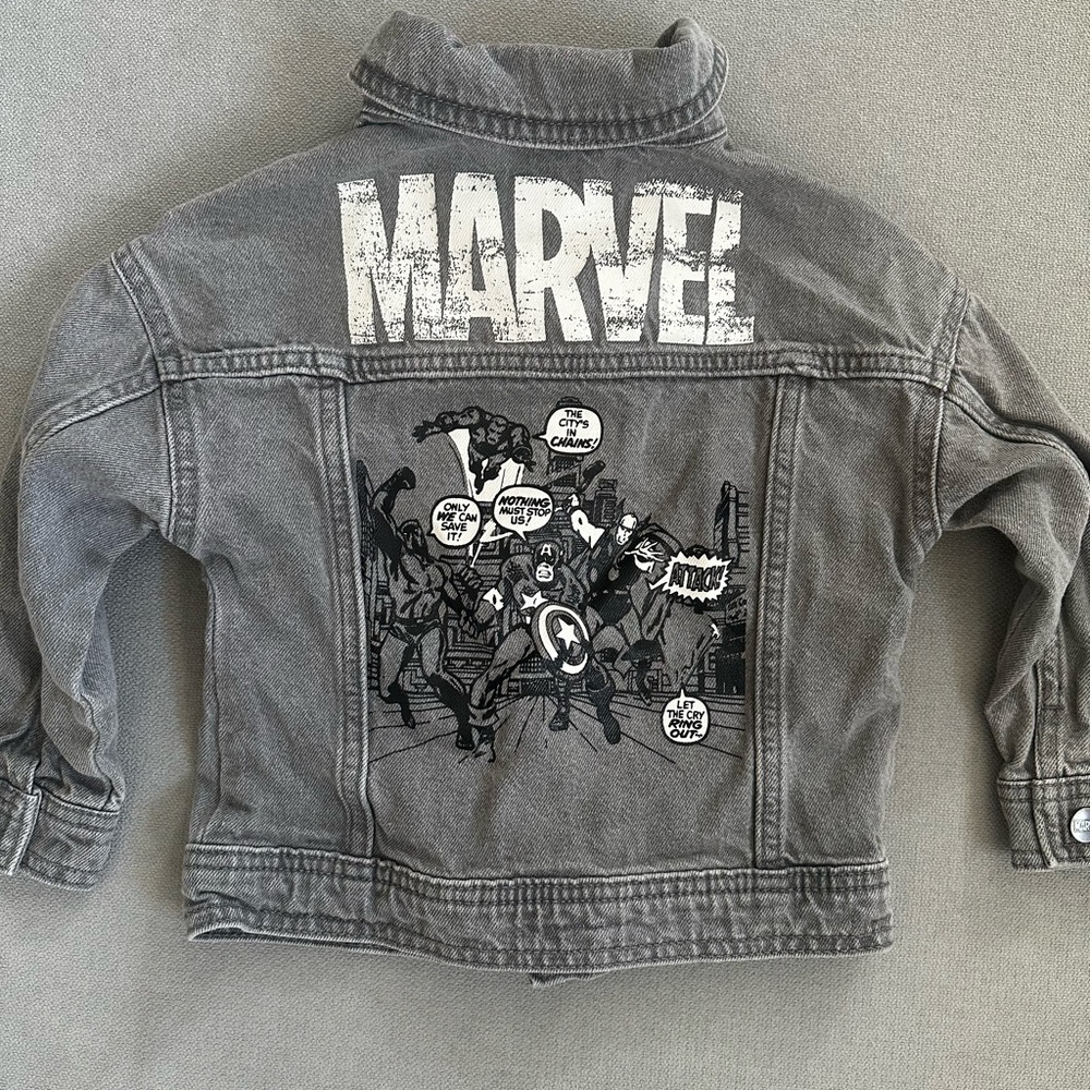Disney Marvel Kids Gray Denim Jacket